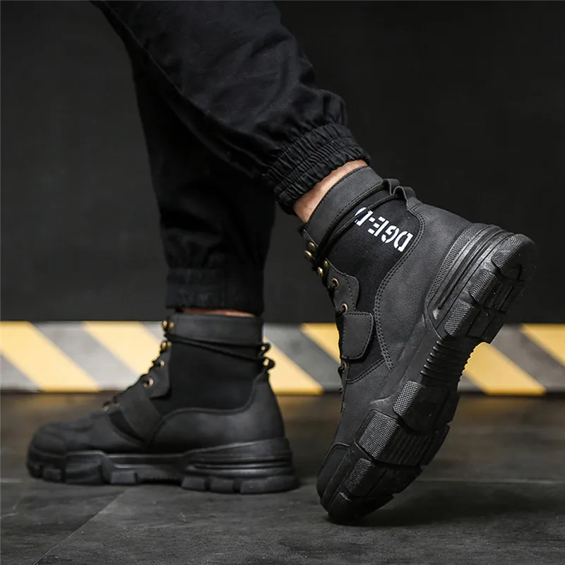 Botas hombre Para Senderismo/зимние мужские повседневные ботинки на плоской подошве; Bota Masculina Militar; нескользящие Удобные полусапожки; походные ботинки; 5