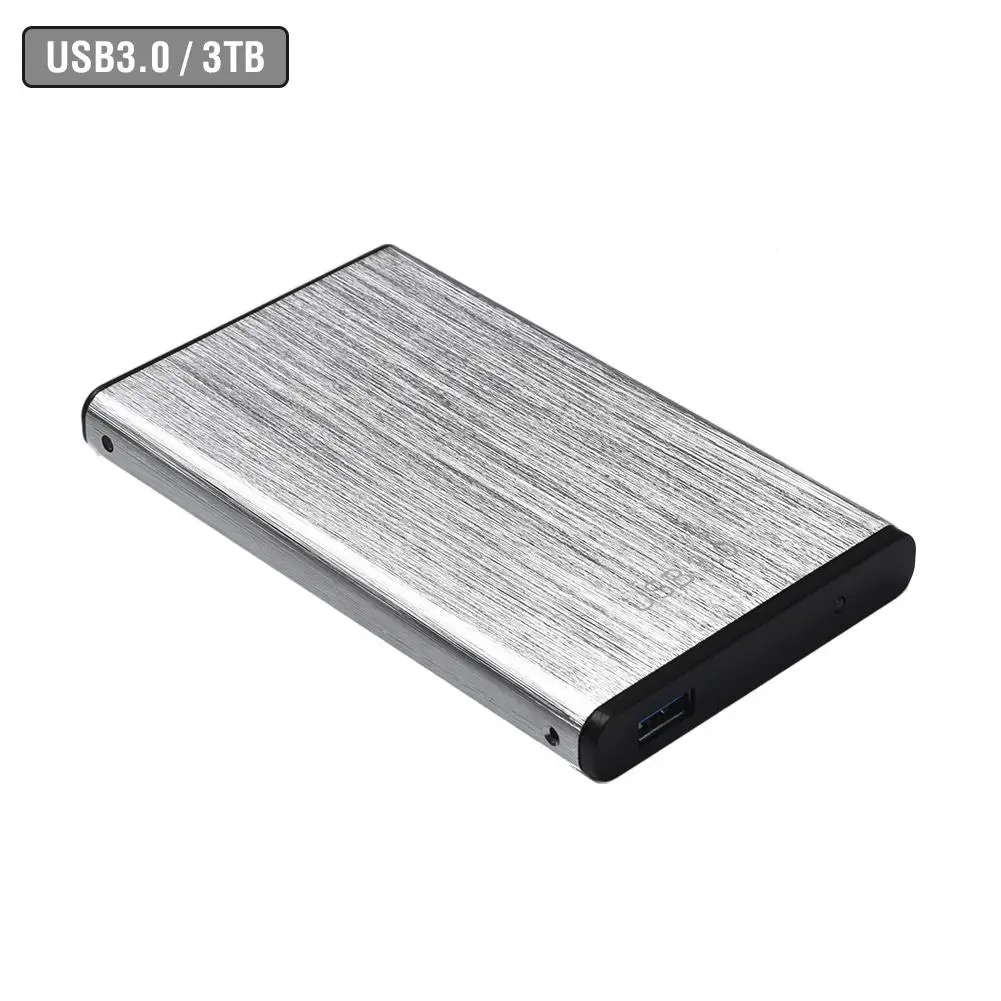 Silver 2.5in последовательный жесткий диск коробка SATA к USB3.0/2,0 жесткий диск адаптер 5 Гбит/с Корпус жесткого диска поддерживает 3 ТБ жесткий диск для WIndows Mac OS - Цвет: Silver