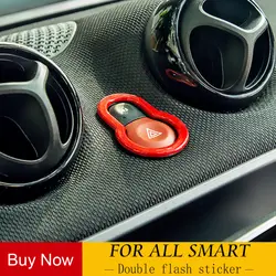 Предупреждение ющая Кнопка украшения для Mercedes New 453 Smart Forfour Fortwo ABS внутренняя отделка автомобиля Стайлинг Аксессуары