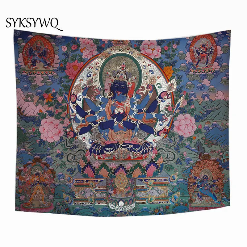 Настенный Ковер с индийским буддой гобелен мандалы wandkleed богемный настенный лист