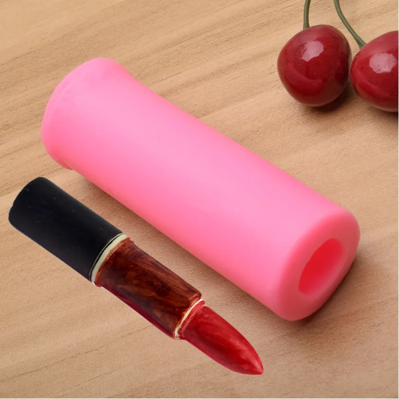 3D Makeup Design Lipstick Fondant Cake Molds 3D Silicone Candle Chocolate Candy Decorative baking Bakeware Mould