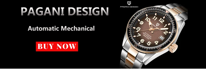 Роскошные деловые спортивные механические наручные часы PAGANI дизайнерские Брендовые мужские часы Автоматические водонепроницаемые часы из нержавеющей стали мужские