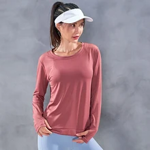 Спортивные топы для спортзала, женская футболка с длинным рукавом для бега, быстросохнущая футболка для фитнеса, тренировок, бега, бега, дышащий Женский Топ для упражнений