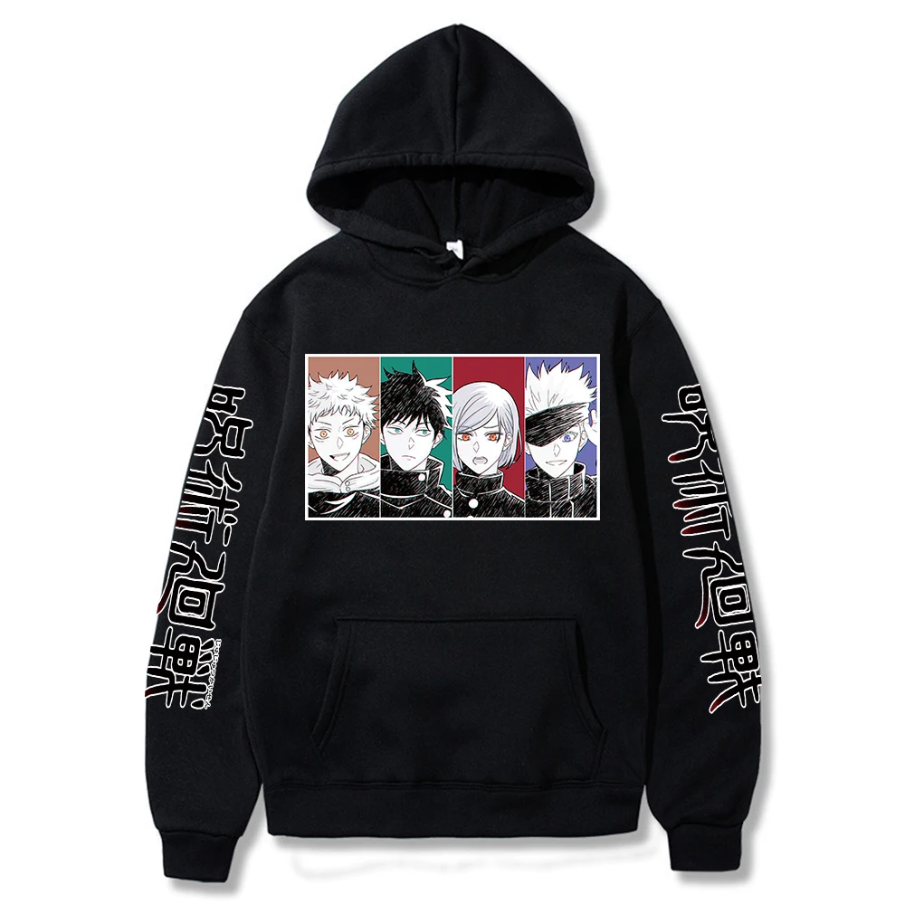 

Jujutsu Kaisen Anime Prints Hoodies Men Fashion Streetwear Pullover Casual Wear Loose Warm Men's Clothes Harajuku