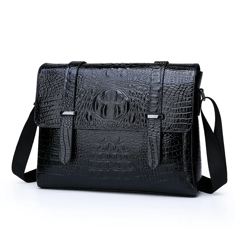 

Men's Bag Pu Crocodile Pattern Men Casual Business Briefcase Crossbody Bag Support