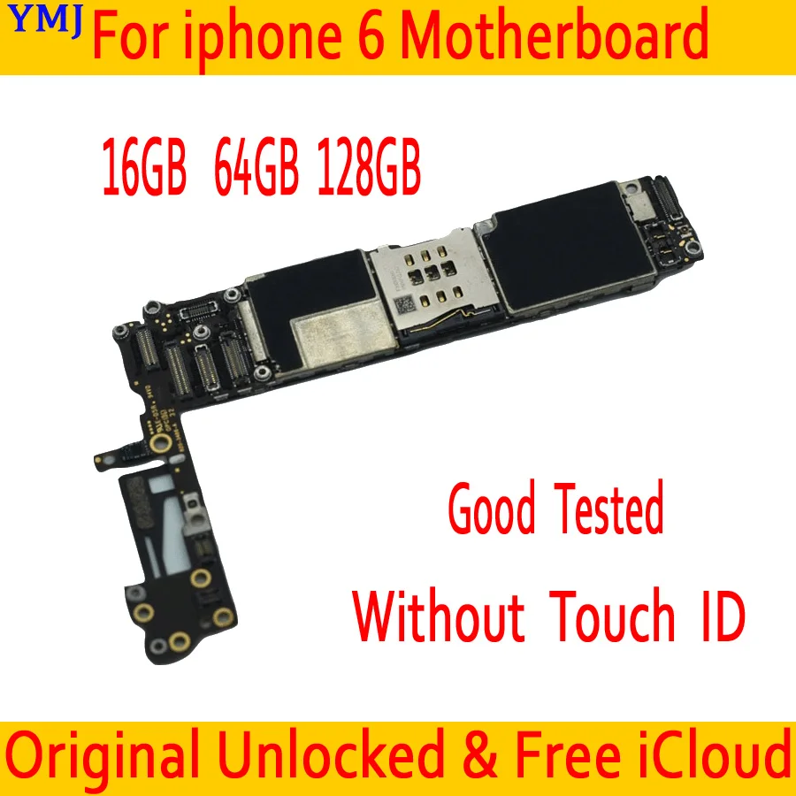 16 Гб 64 Гб 128 ГБ для iphone 6 материнская плата+ Бесплатный iCloud, разблокирован для iphone 6 материнская плата без Touch ID, с полными чипами