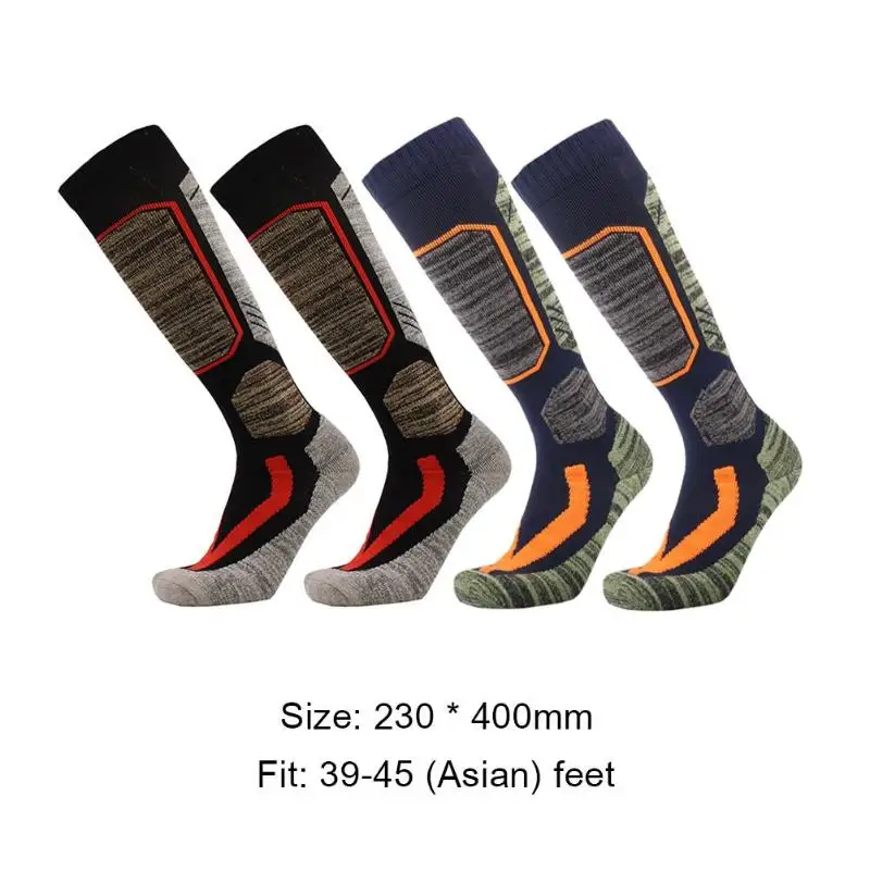 Зимние теплые альпинистские Лыжные носки для мужчин и женщин, походные спортивные уличные теплые утолщенные впитывающие пот длинные носки без пятки