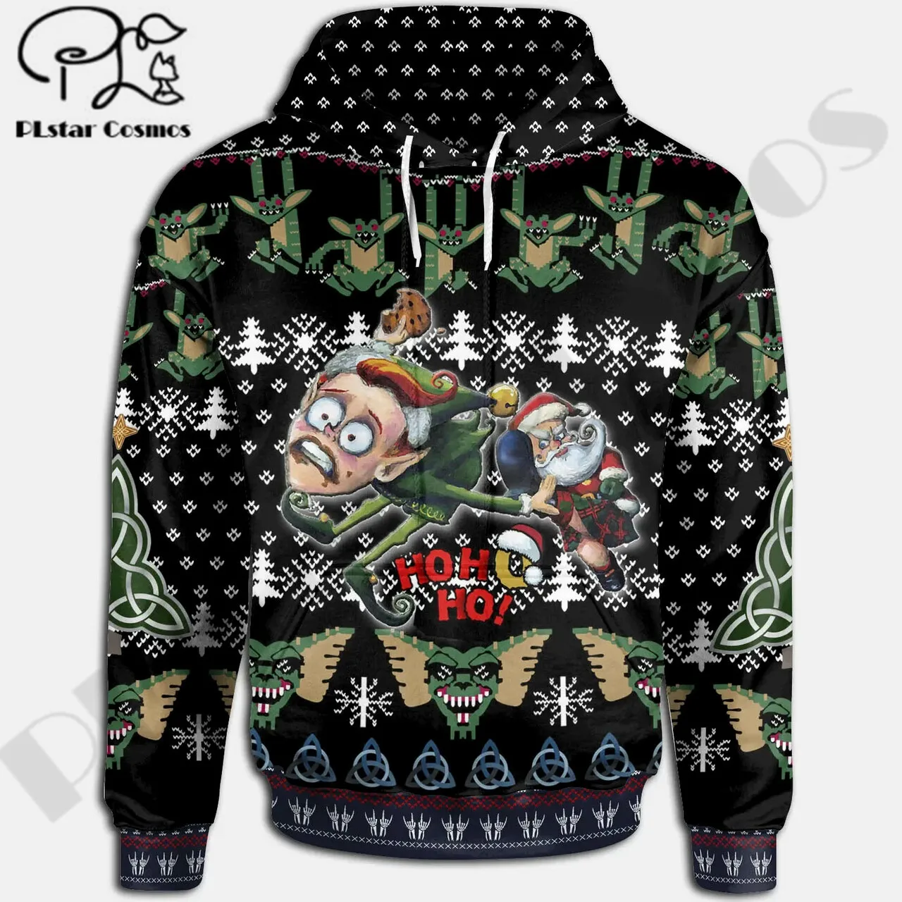 

PLstar Cosmos 3DPrint Newest Christmas Santa Welsh Ugly Unique Men/Women Hrajuku Casual Streetwear Hoodies/Zip/Sweatshirt -3