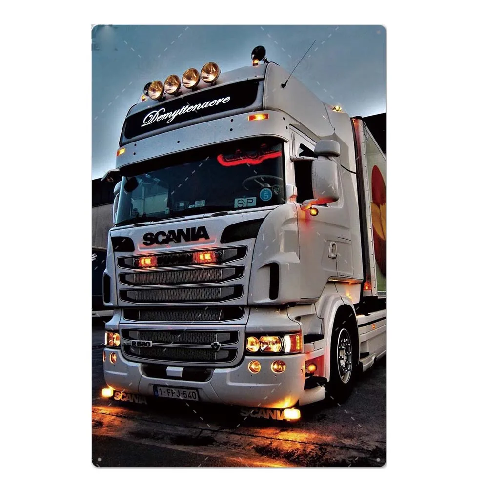 RE2231 Scania металлическая табличка, металлическая винтажная Жестяная Табличка, металлический плакат, Настенный декор для гаража, бара, паба, человека, пещеры, декоративная тарелка - Цвет: RE2231
