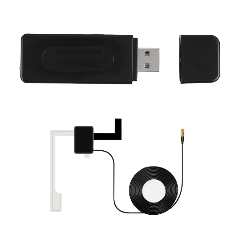 Черный Автомобильная DAB+ антенна с USB адаптером приемник для Android автомобильный стерео плеер поддерживает DAB band III 174,0 МГц-239,0 МГц - Название цвета: Черный