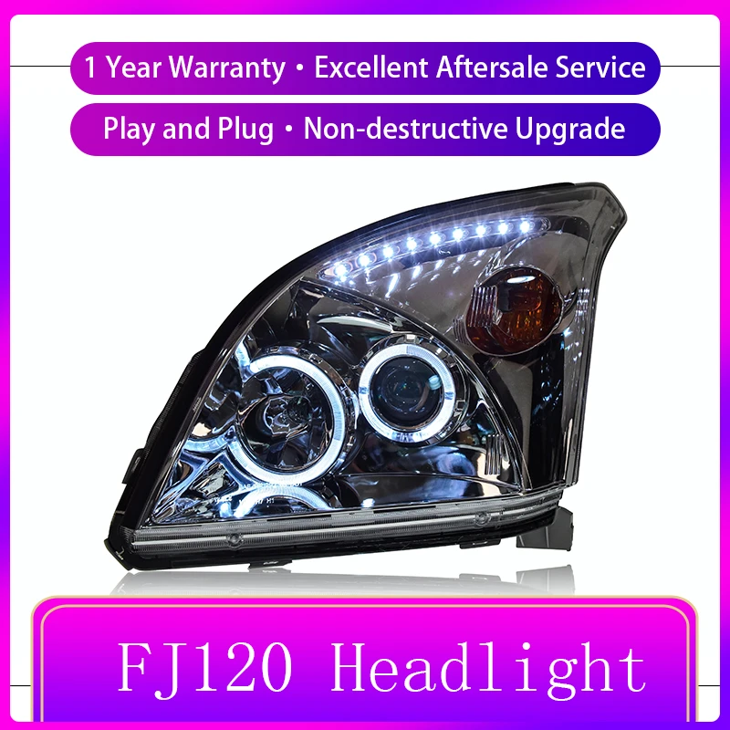 Car Light Assembly 2003 2009 for Toyota Prado FJ120 LED Headlight