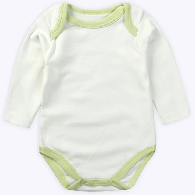 2021 Baby Ropa Bebe Newborn Girl Long Sleeve Rompers Clothes Bodysuits Kids New 3-24M Boys Infant Cotton Summer Body Pure Color Green B