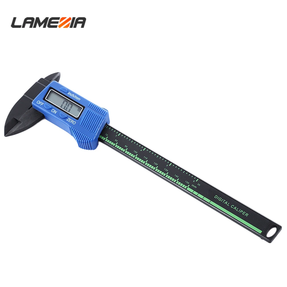 

LAMEZIA 6inch 150mm LCD Digital Pachometer Electronic Carbon Fiber Vernier Calipers Gauge Micrometer Measuring Tools