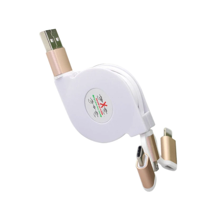 3 в 1 Выдвижной Usb type C кабель зарядного устройства для samsung Android Iphone