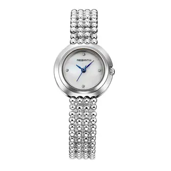 

Women Waterproof Quartz Watch with Ball Steel Strap Stainless Steel Button for Office