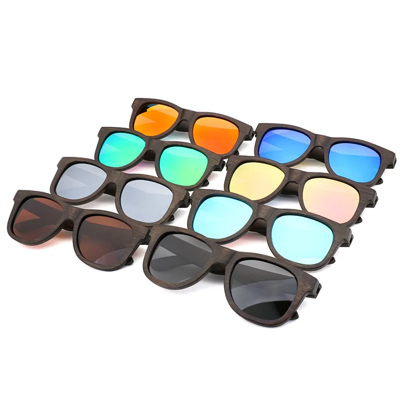 Винтажные деревянные солнцезащитные очки из бамбука коричневого цвета, деревянные солнцезащитные очки, мужские Поляризованные женские солнцезащитные очки, квадратные солнцезащитные очки oculos de sol feminino