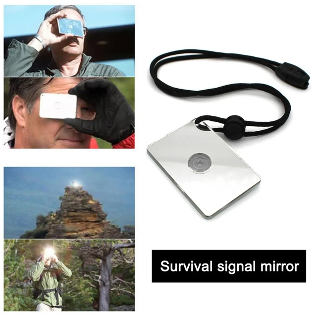 Practical Outdoor Emergency Survival Mirror With Whistle Survival Signal  Mirror SOS - AliExpress