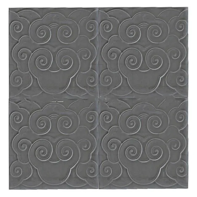 40 Cm /15.74In Slip Petever Penész Kínai 3D Geo Clragon Design Texture Square Strong Abs Beton Vastag Járda - Image 6