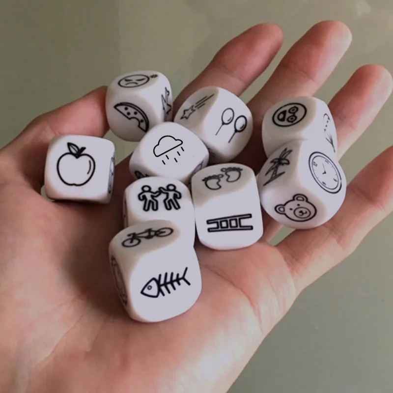 

Friends send Telling with Children Story Dice Board Game Puzzle Rules Story English Game Parents Bag/English Funny Family/Party