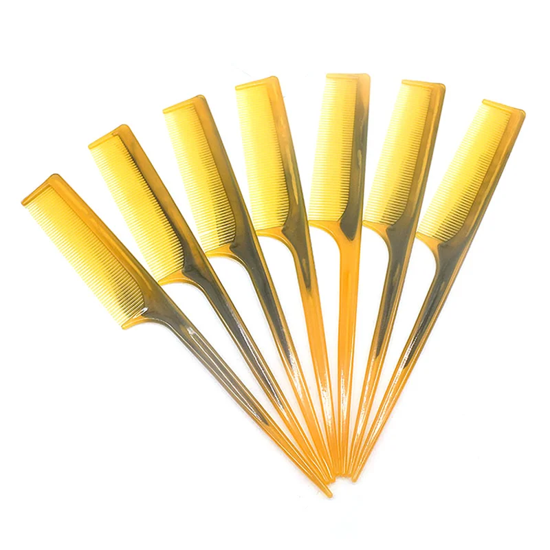

3PCS Handhold Comb Portable Beef Tendon Sharp Tail Comb Long Handle Plastic Horn Comb Hair Care Accessories Hair Styling Tools