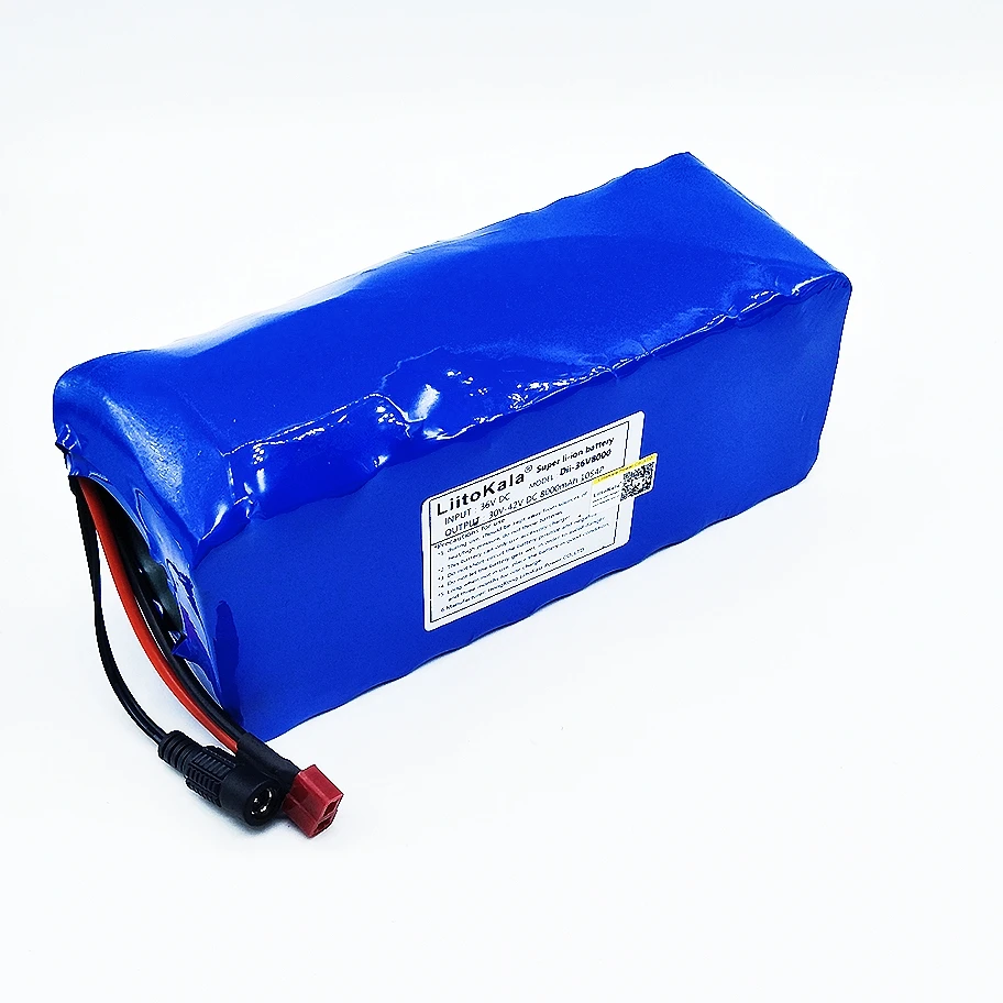 LiitoKala 36 v 8Ah 500 w высокая мощность и емкость 42 v 18650 литиевая АКБ, электромотоцикл велосипед Скутер с BMS
