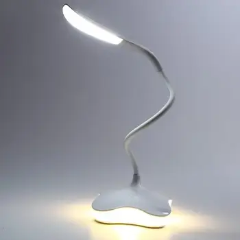 

USB Rechargeable 3 Level Dimmable Clover LED Sensor Desk Light Eye-Protection Lamp Flexible Night Lighting Table Lamp for Study