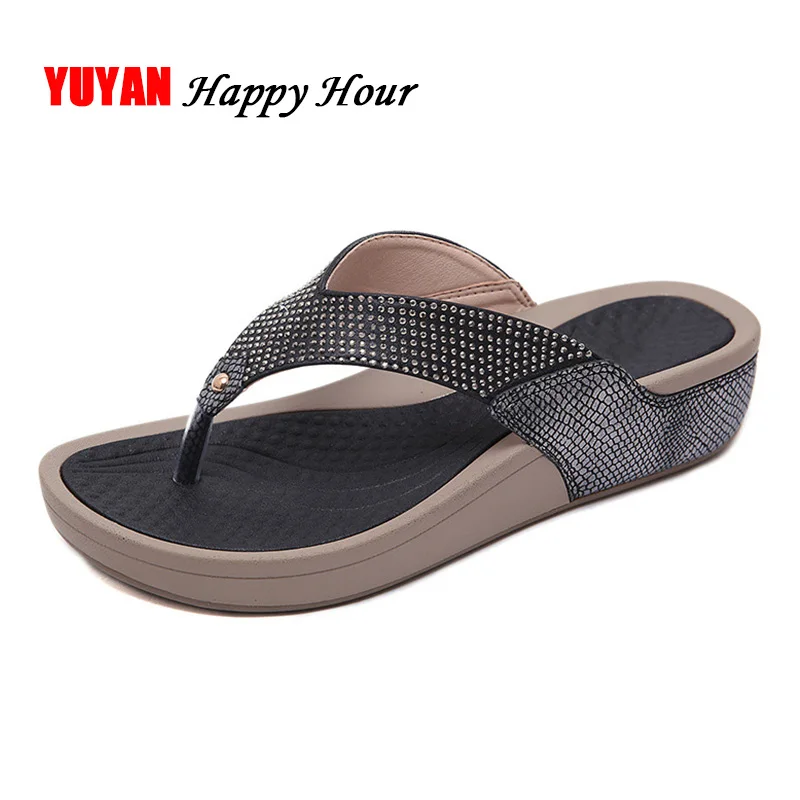 gray wedge flip flops