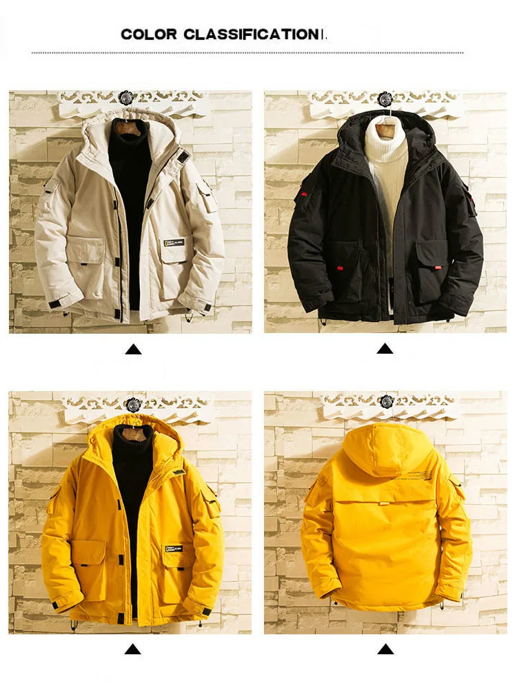 YASUGUOJI New 2022 Safari Style Mens Hooded Winter Jackets Thicken Warm Cotton Padded Mens Winter Jackets and Coats Hiver Homme