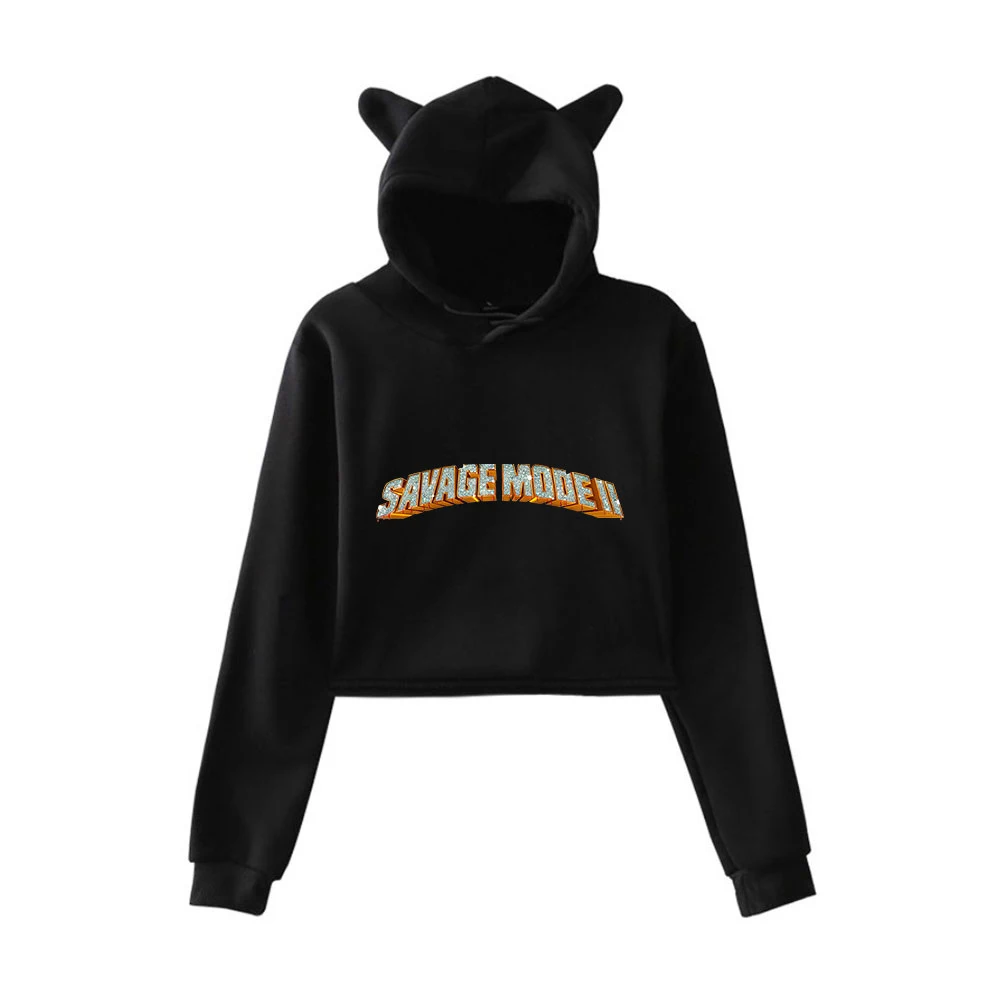 savage crop top hoodie