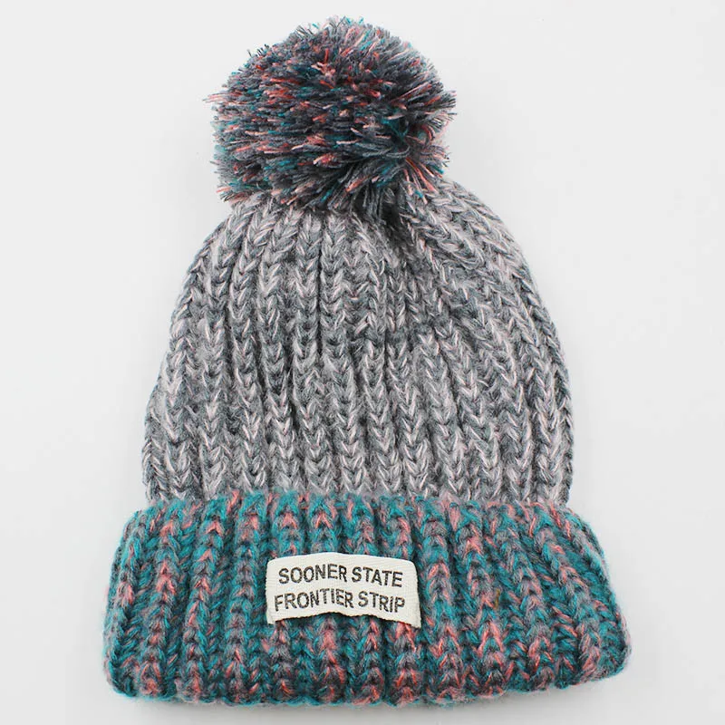 ALTOBEFUN трикотажная меховая шапка для женщин 6 цветов Gorros с надписью Skullies& Beanies женские теплые шерстяные зимние шапки BHT041