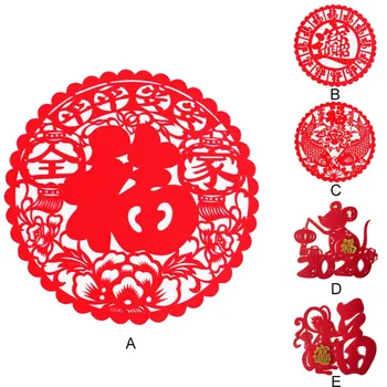 

2020 New Year Of Rat Felt Wall Stickers Door Sticker Spring Festival Blessing Sticker For Home Decor