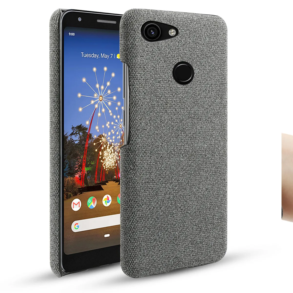 Для Google Pixel 3a чехол для телефона ультра тонкий тканый материал ткань Жесткий ПК против царапин телефон протектор для Google Pixel 3a Funda