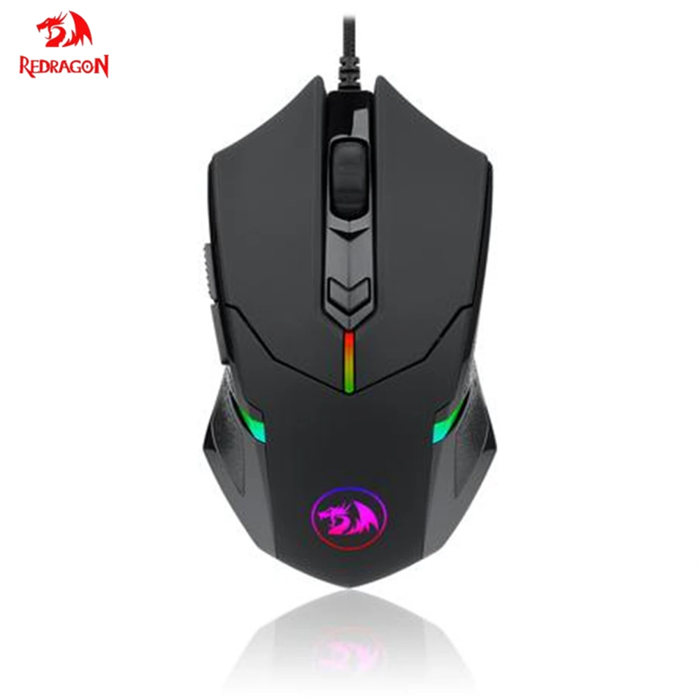 

Redragon M601 RGB Game Mouse Backlit Wired Ergonomic 7 Button Programmable Mouse 7200 DPI For Windows PC Black