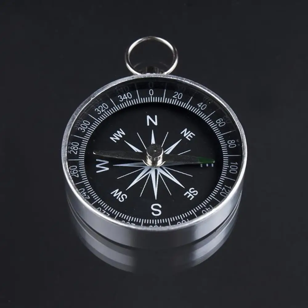

1pc Pocket Mini Camping Hiking Compasses Lightweight Aluminum Outdoor Travel Compass Navigation Wild Survival Tool Black
