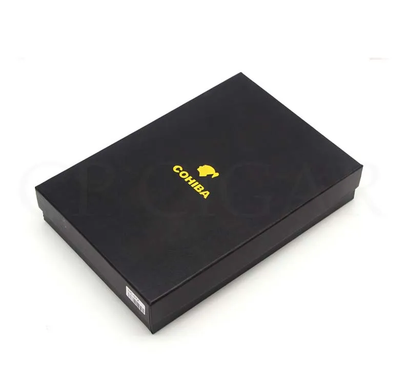 COHIBA дорожный увлажнитель для сигар, кожа, наружная коробка для сигар, кедровое дерево, портативный хьюмидор, чехол для сигар, для 6 сигар, трубки W/увлажнитель