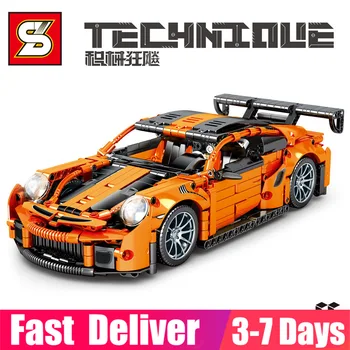 

Technic Pull Back Sports Car Racing Model Building Blocks City Mechanical Supercar Assembled Bricks Toys Children Gift for Boys