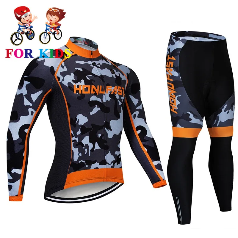 Long sleeve Suit 13 Детский комплект из Джерси для велоспорта, одежда для велоспорта с длинным рукавом для девочек, дышащая одежда для горного велосипеда, одежда для Майо для мальчиков, Ropa Ciclismo - Цвет: Long sleeve Suit 13