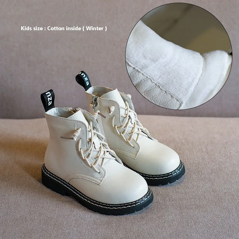 kids cotton inside W AAdct/сезон осень-зима; Новинка; ботинки для девочек; модные брендовые Ботинки martin; детские ботинки принцессы для девочек; коллекция года; детская обувь в британском стиле - Цвет: kids cotton inside W
