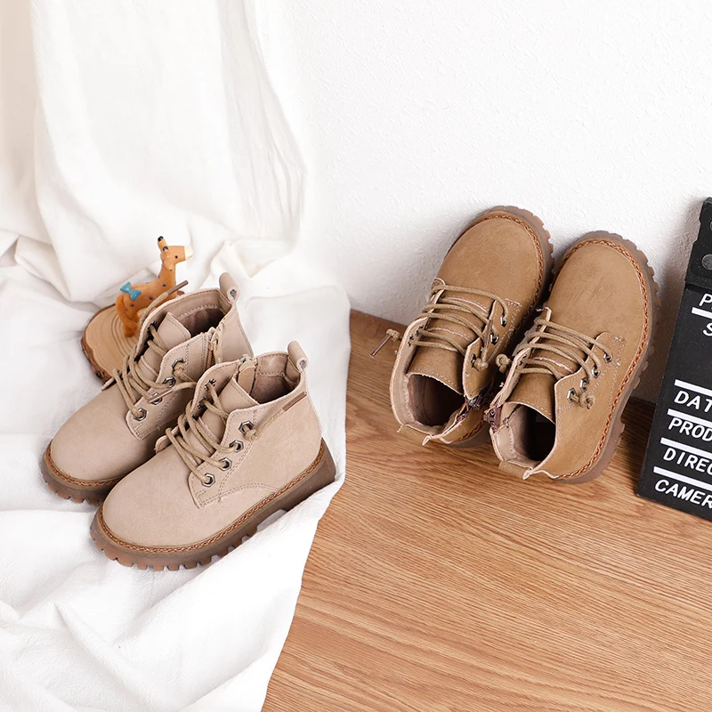 Girls' Martin boots fashion new autumn and winter children's boots 1-3-6 years old boys Korean version of the British style