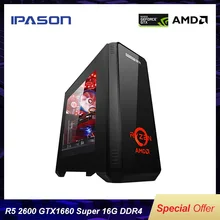 IPASON Gaming Computer R5 2600/New Gen GTX1660SUPER Compared with 1660TI High Performance Vedio Card/D4 16G RAM/256G NVME M.2 IPASON Gaming Computer R5 2600/New Gen GTX1660SUPER Compared with 1660TI High Performance Vedio Card/D4 16G RAM/256G NVME M.2
