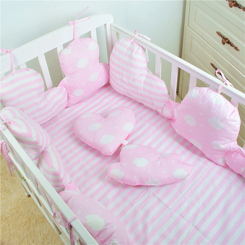 Подушка для детской кровати, бамперы, защитный коврик, бампер для детской кроватки, детские постельные принадлежности в форме облаков, хлопок