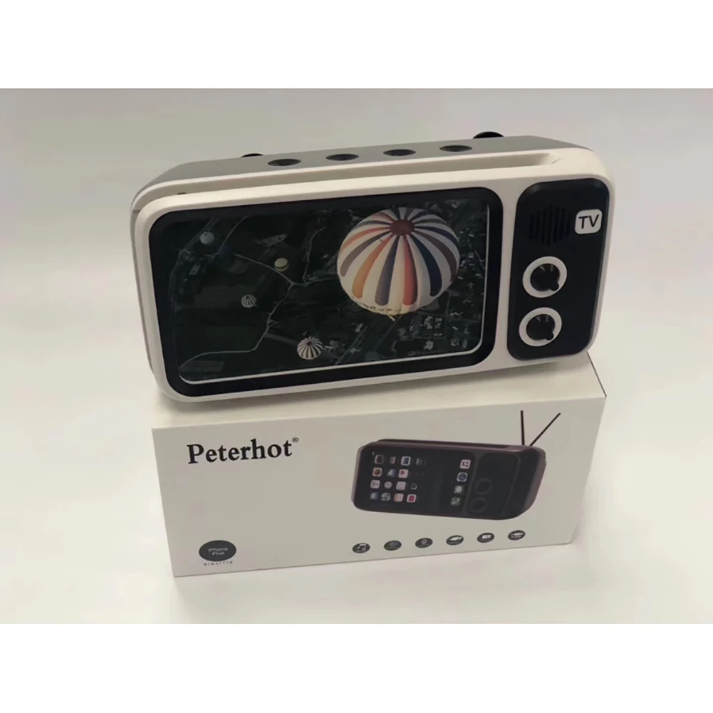 Портативный беспроводной PTH800 Ретро ТВ мини Bluetooth Super Bass динамик держатель телефона мобильный телефон Кронштейн подходит для смартфонов