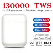 I30000 TWS Bluetooth 5,0 наушники Pop Up 6D для наушников-вкладышей Беспроводной зарядки наушники PK I7 i12 I30 I60 I500 I9000 i9999 I10000