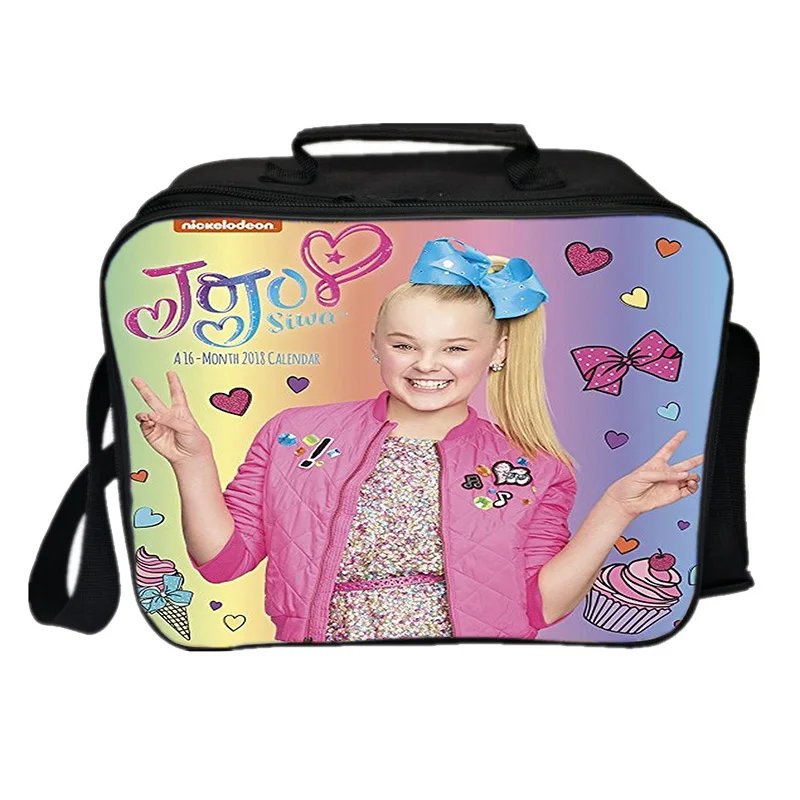 Jojo Siwa сумка-холодильник для детей, для мальчиков и девочек, сумка-холодильник, утеплитель, Модная студенческая Рабочая, новая практичная красивая сумка для ланча