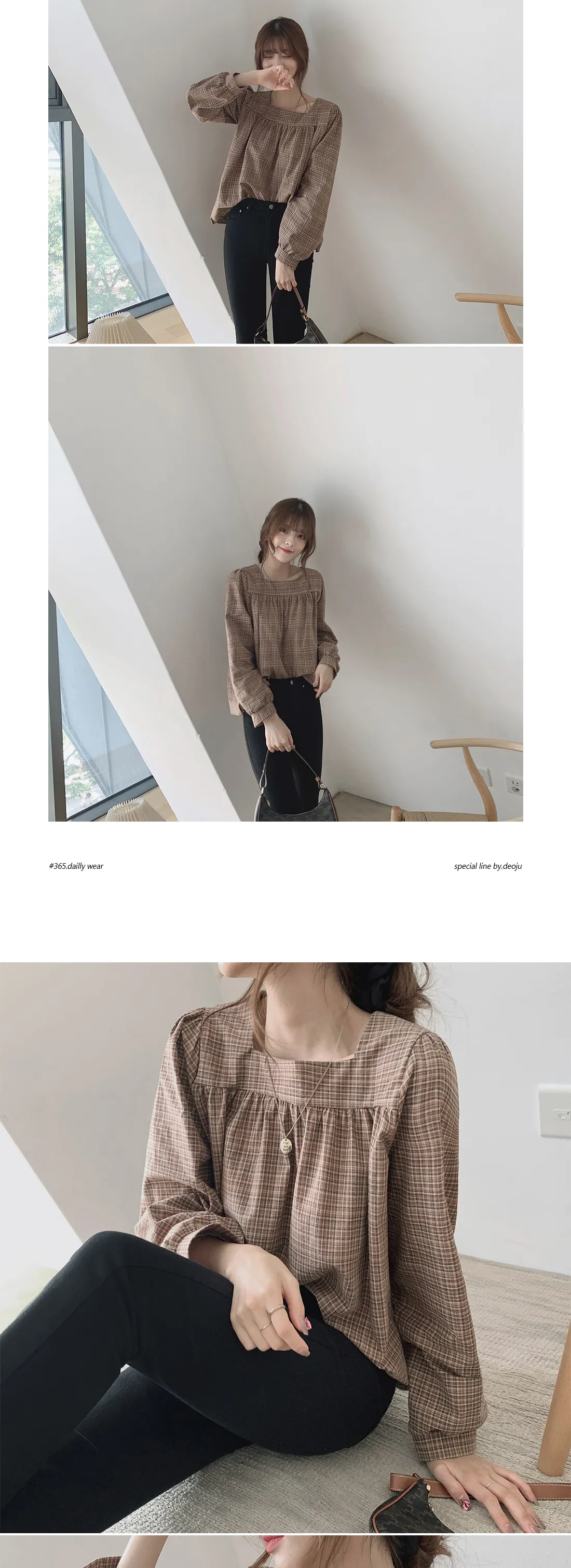 Plaid New Womens Blouses Summer Tops Femme Casual Women Shirt Long Sleeve Cotton Girls women Blouse New Blusas Solid Loose