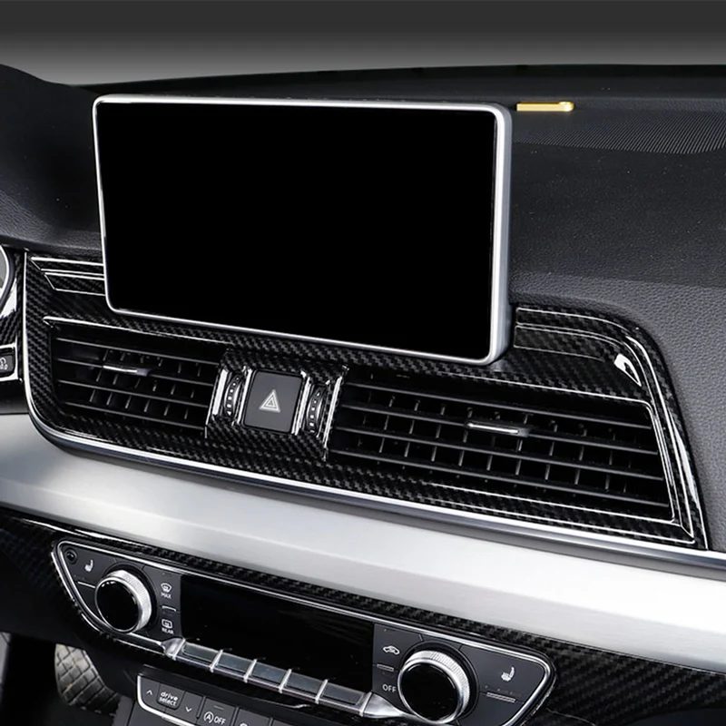 Карманго для Audi Q5 FY автомобильный Стайлинг центральный A/C вентиляционное отверстие Выходная панель хромированная крышка отделка рамка наклейка интерьерные аксессуары