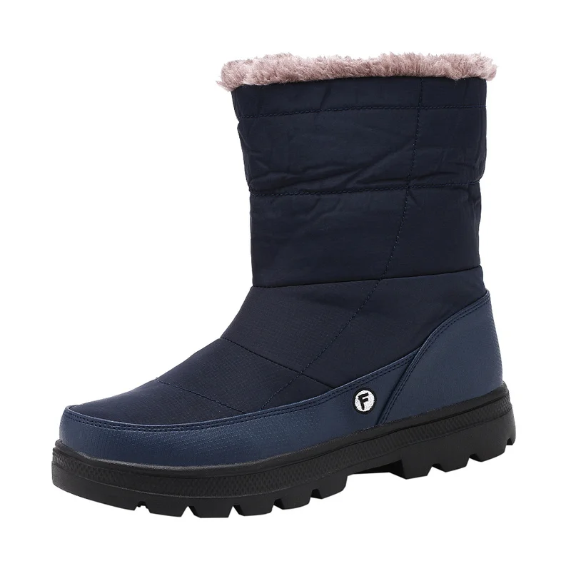 Winter Shoes For Men Blue Red Camouflage Hunting Boots Man Non-Slip Winter Warm Men Snow Boots Fashion With Fur Skiing Boots Men