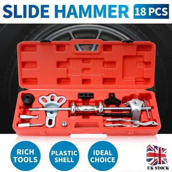 

Slide Hammer Set Dent Bearing Puller Tool Kit Wrench Adapter Axle Hub Auto Set Internal/External Puller Bearing Remover Tool