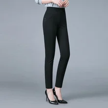 Middle Aged Women Pants 2021 Summer New High Elastic Waist Large Size 5XL 6XL 7XL Casual Mom Straight Trousers
