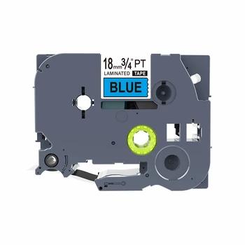 

10PCS Compatible Label Tape TZe-241 TZe-541 for Brother Black on White/Blue 18mm Laminated TZ Label Tape for Brother Printers